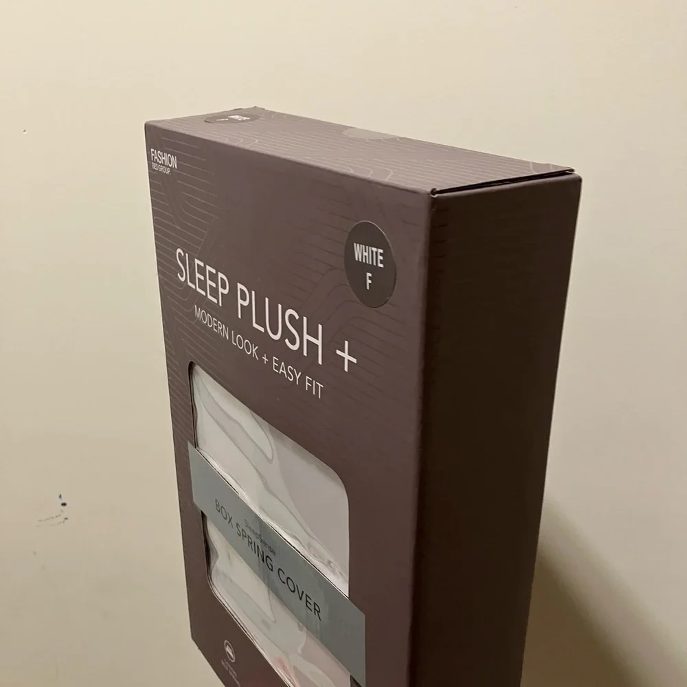 New in Box, boxspring cover, full-size, pure white